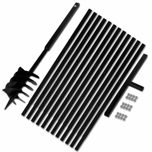 VIDAXL Bêche Et Tarière Manuelle 180 Mm Avec Rallonge 13 M Acier