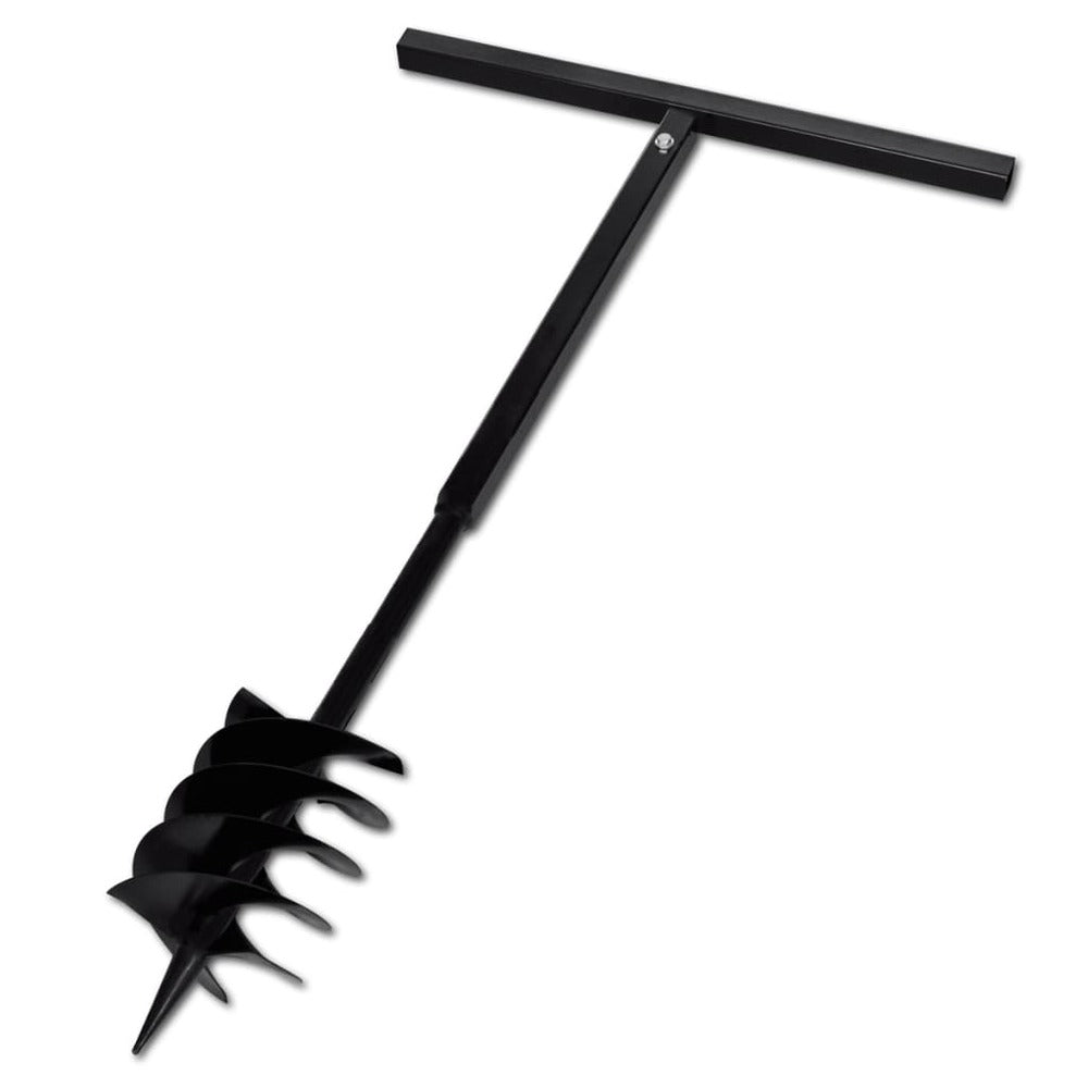 VIDAXL Tarière De Sol Avec Mèche De Tarière 180 Mm Acier Noir
