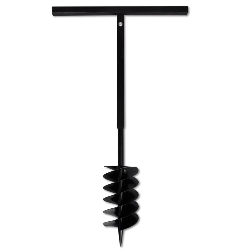VIDAXL Tarière De Sol Avec Mèche De Tarière 150 Mm Acier Noir