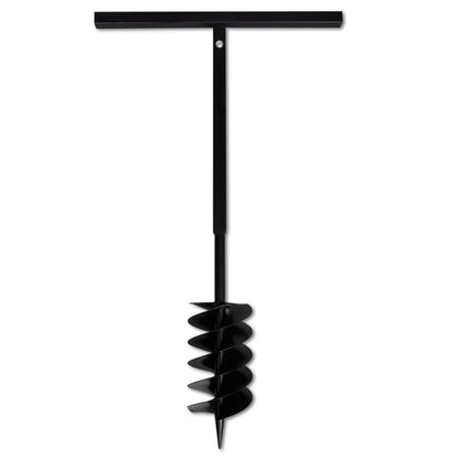 VIDAXL Tarière De Sol Avec Mèche De Tarière 150 Mm Acier Noir