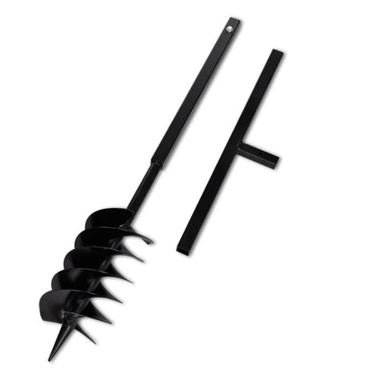 VIDAXL Tarière De Sol Avec Mèche De Tarière 150 Mm Acier Noir