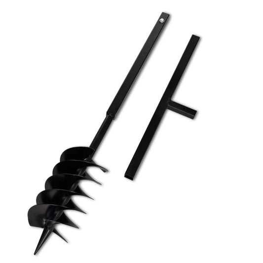 VIDAXL Tarière De Sol Avec Mèche De Tarière 150 Mm Acier Noir