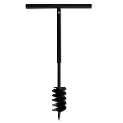 VIDAXL Tarière De Sol Avec Mèche De Tarière Spirales 120 Mm Acier Noir