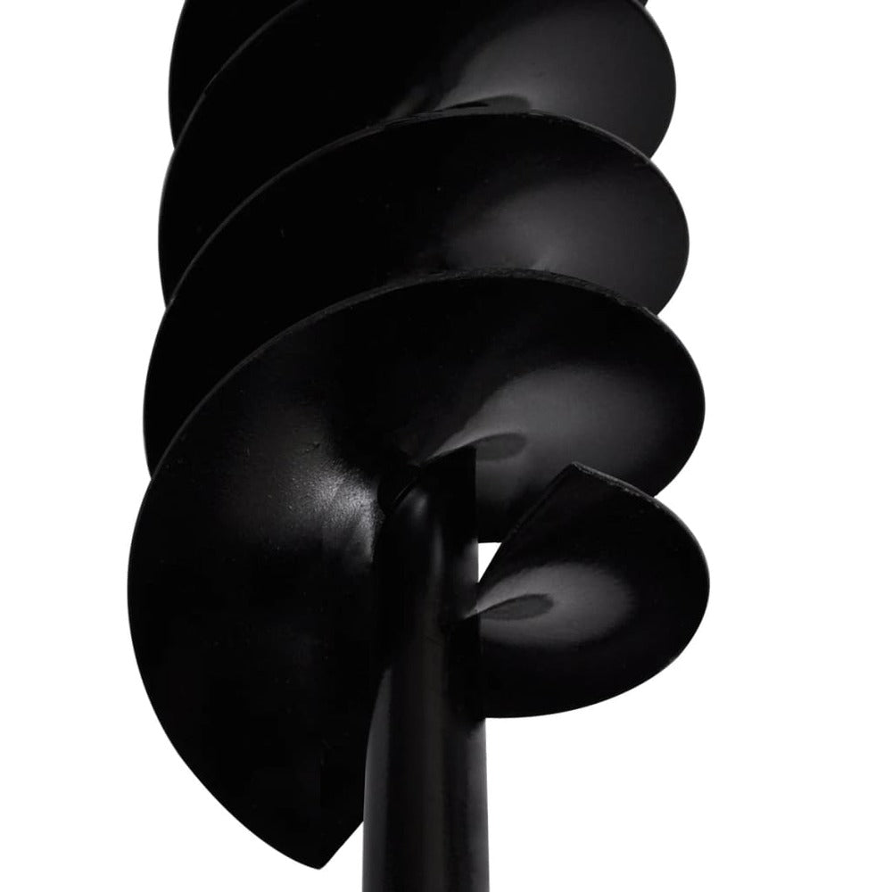 VIDAXL Tarière De Sol Avec Mèche De Tarière Spirales 120 Mm Acier Noir