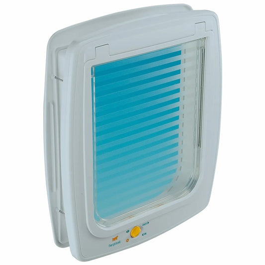 FERPLAST Chatière Manuelle à 4 Voies Swing Blanc - 29,7 X 34,5 Cm