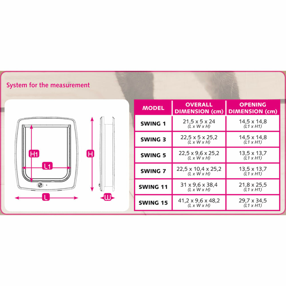 FERPLAST Chatière Manuelle à 4 Voies Swing Blanc - 29,7 X 34,5 Cm