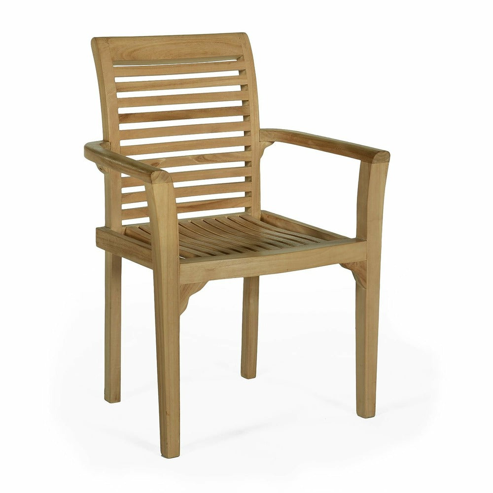  Fauteuil Fixe Empilable En Teck Ecograde Samoa
