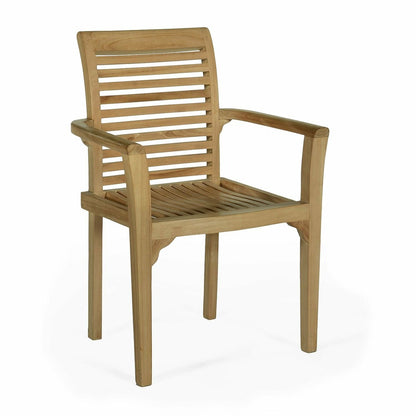  Fauteuil Fixe Empilable En Teck Ecograde Samoa