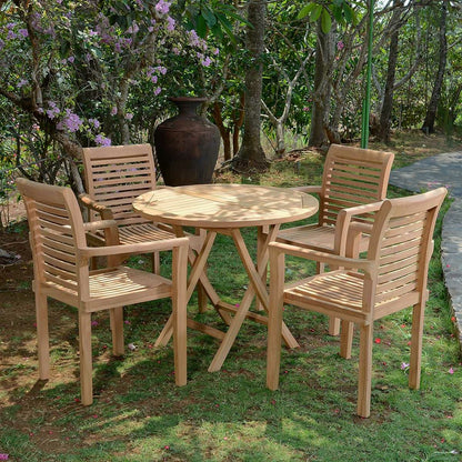  Fauteuil Fixe Empilable En Teck Ecograde Samoa