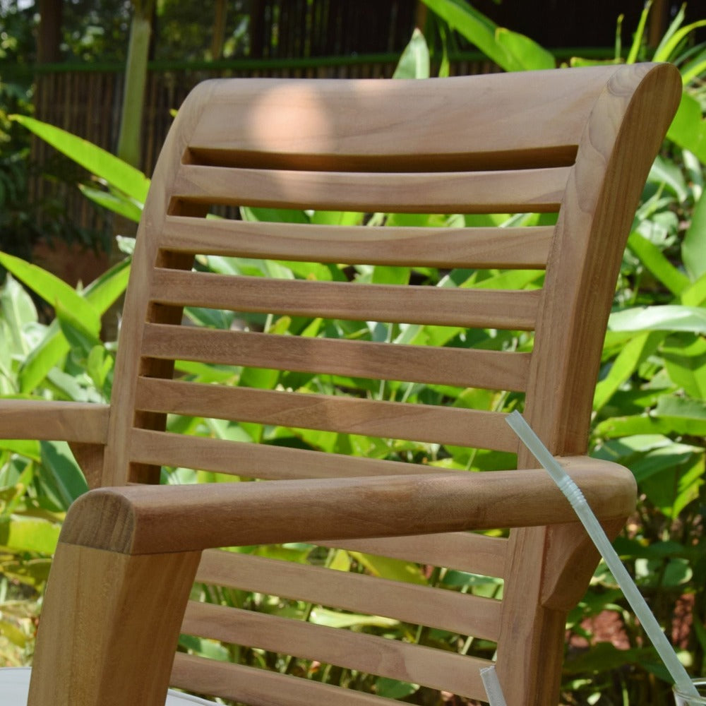  Fauteuil Fixe Empilable En Teck Ecograde Samoa