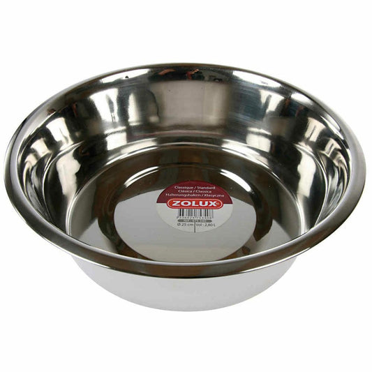 Zolux Gamelle Pour Chien 6 Litres En Inox 34x9,5cm