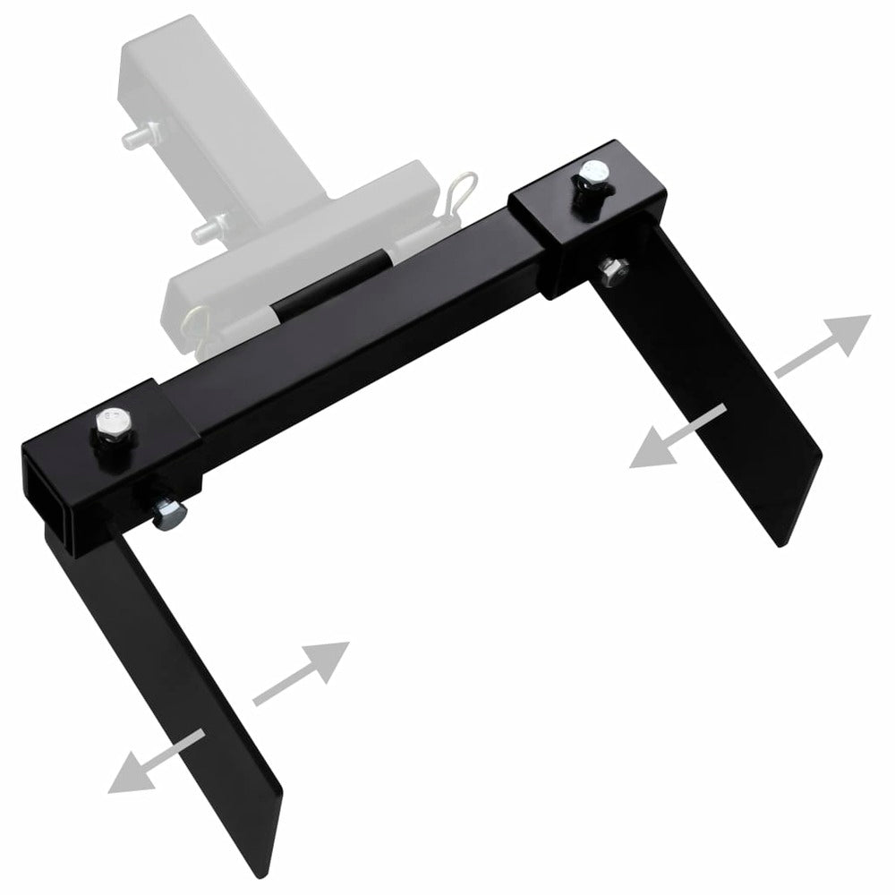 VIDAXL Adaptateur De Chasse-neige Pour Tondeuse à Gazon Noir