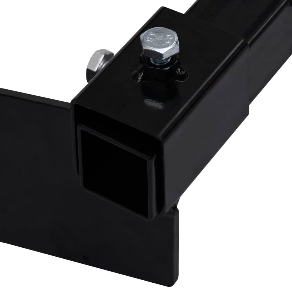 VIDAXL Adaptateur De Chasse-neige Pour Tondeuse à Gazon Noir