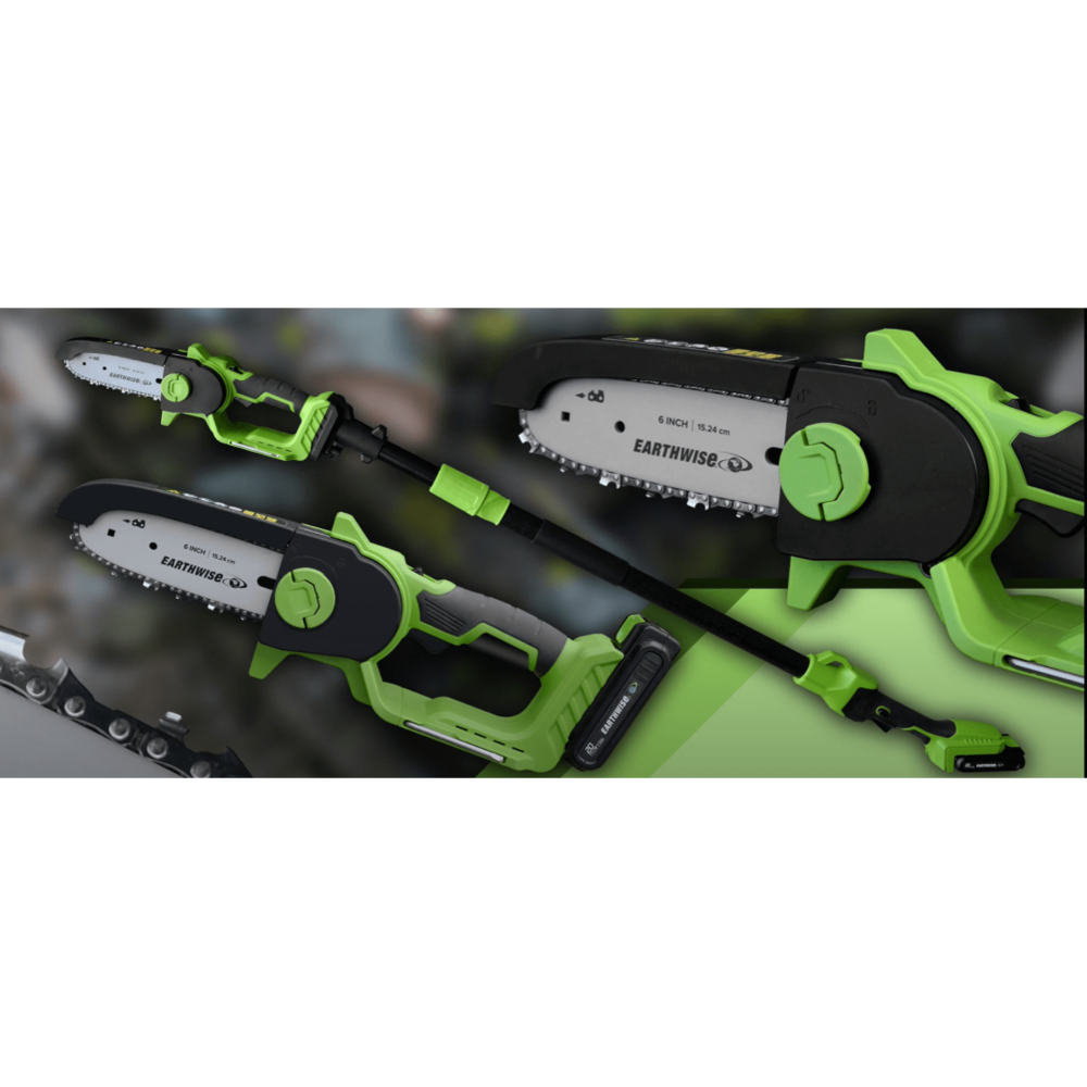  Pack Tronçonneuse électrique Avec Manche Télescopique+ Rootslayer à Main-noir