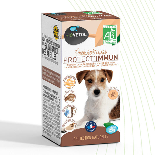  Probiotique Chien Bio Protect'immun - Complément Alimentaire Chien - 10 Kg- 25 G