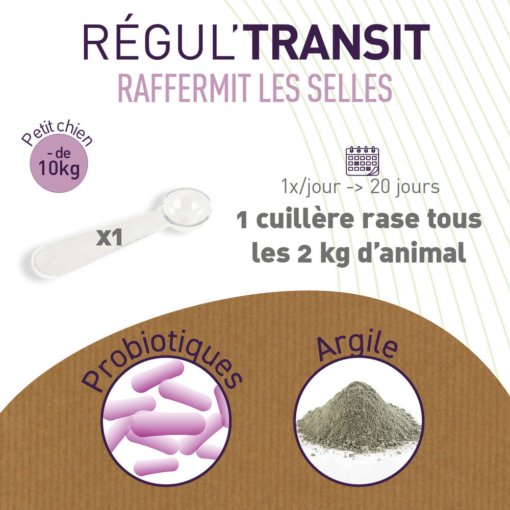  Probiotique Chien Bio Regul'transit-complément Alimentaire Chien - 10 Kg - 32 G