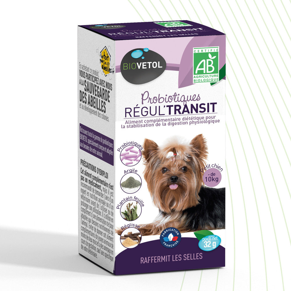  Probiotique Chien Bio Regul'transit-complément Alimentaire Chien - 10 Kg - 32 G