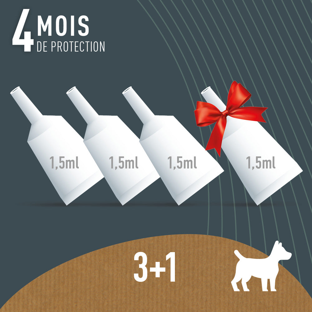  Pipettes Anti Puces Chiot Petit Chien Biocertifié Ecocert - 4 Pipettes*1,5ml