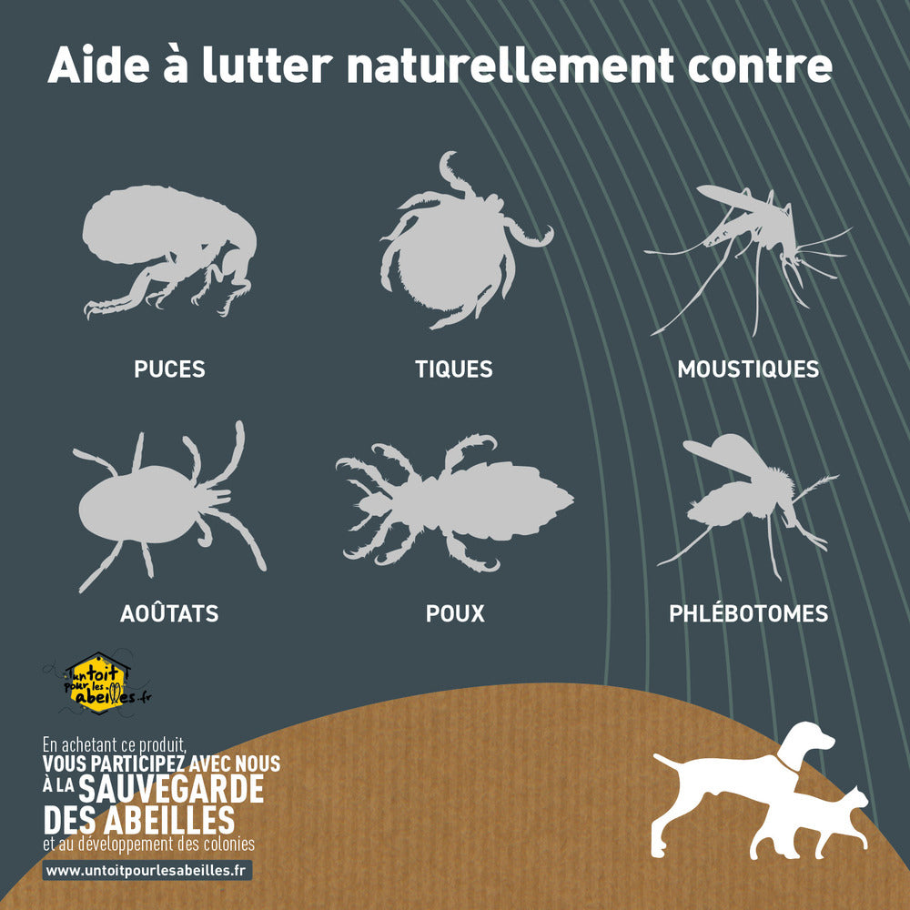  Lotion Anti-insectes - Insectifuge Bio Certifié Ecocert - Chien Et Chat - 500ml
