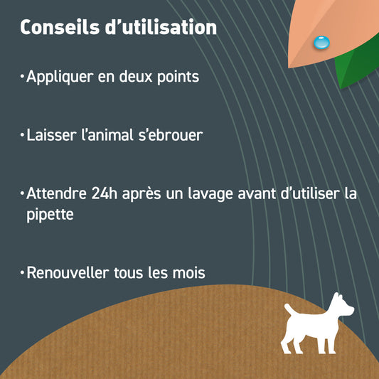  Pipettes Anti Puces Chiot/petit Chien-biocertifié Ecocert- 6 Pipettes*1,5ml