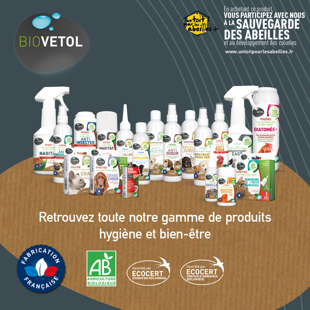  Pipettes Anti Puces Chiot/petit Chien-biocertifié Ecocert- 6 Pipettes*1,5ml