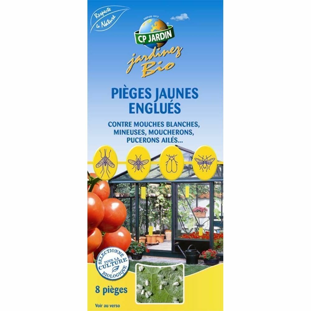  8 Pièges à Insectes Jaunes Englués