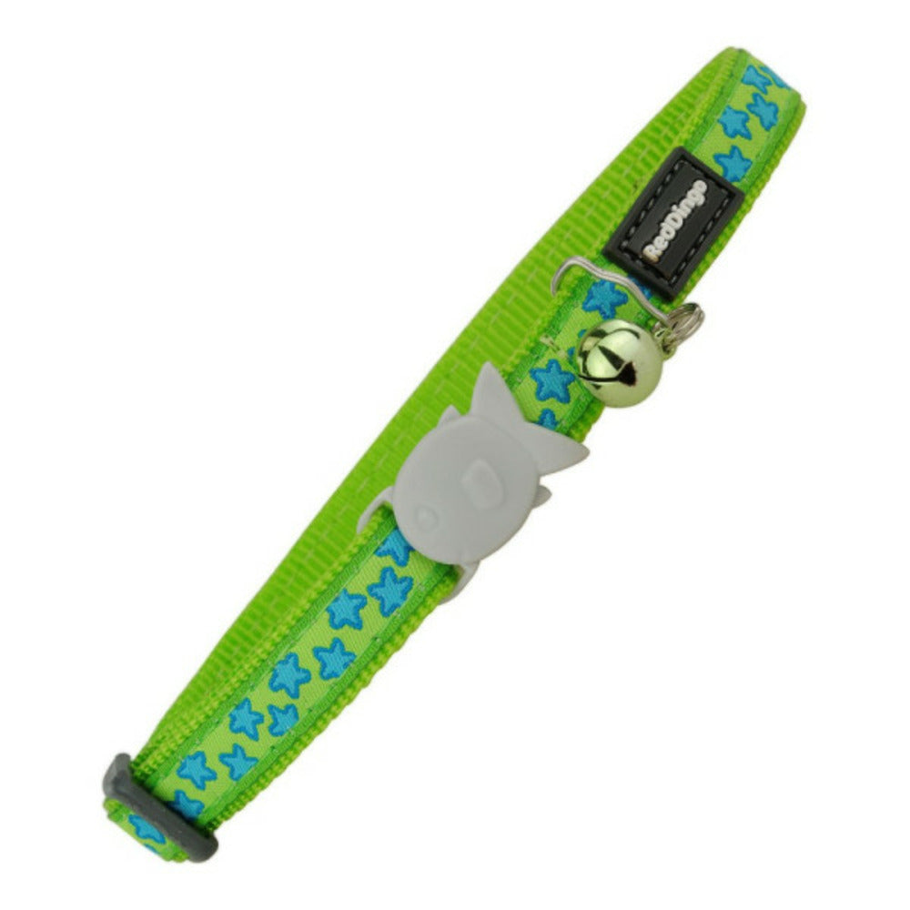 Red Dingo Collier Pour Chat Style Vert Etoiles (1,2 X 20-32 Cm)