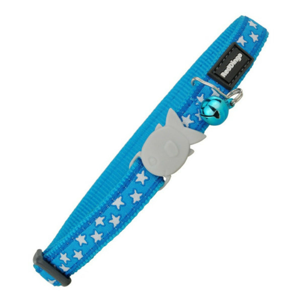 Red Dingo Collier Pour Chat Style Bleu Etoiles (1,2 X 20-32 Cm)
