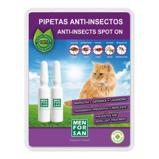  Répulsif D'insectes Men For San 2 Unités Pipettes Chat