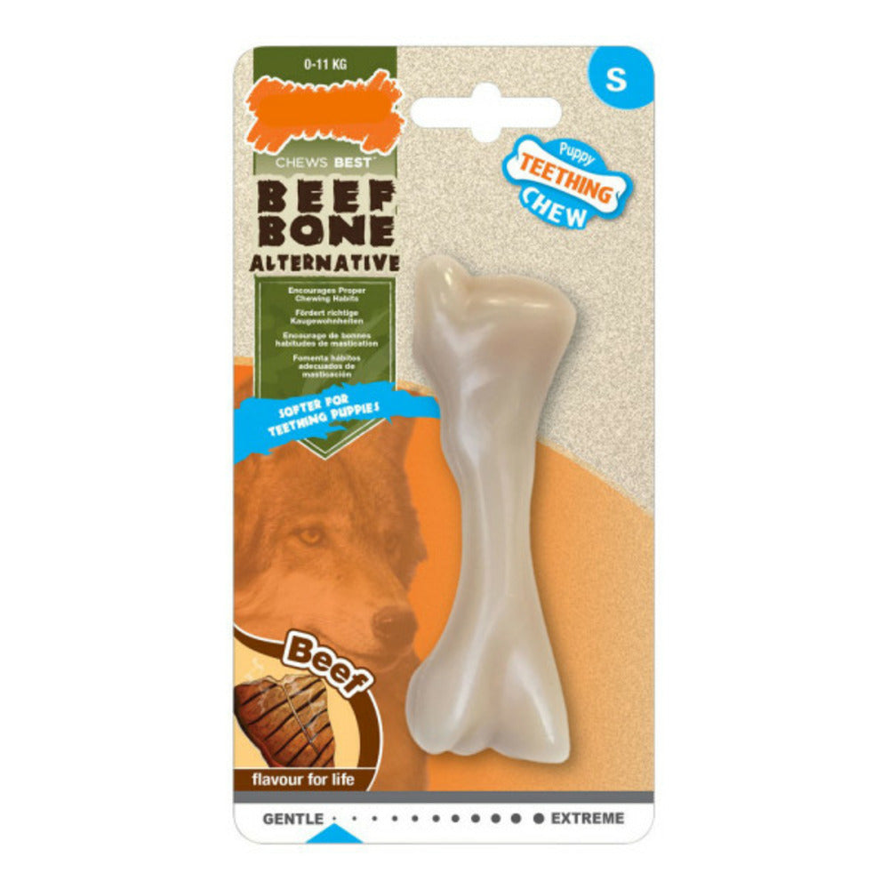 Nylabone Jouet Pour Chien Beef Bone Chiots Taille S Thermoplastique Viande De Bœuf