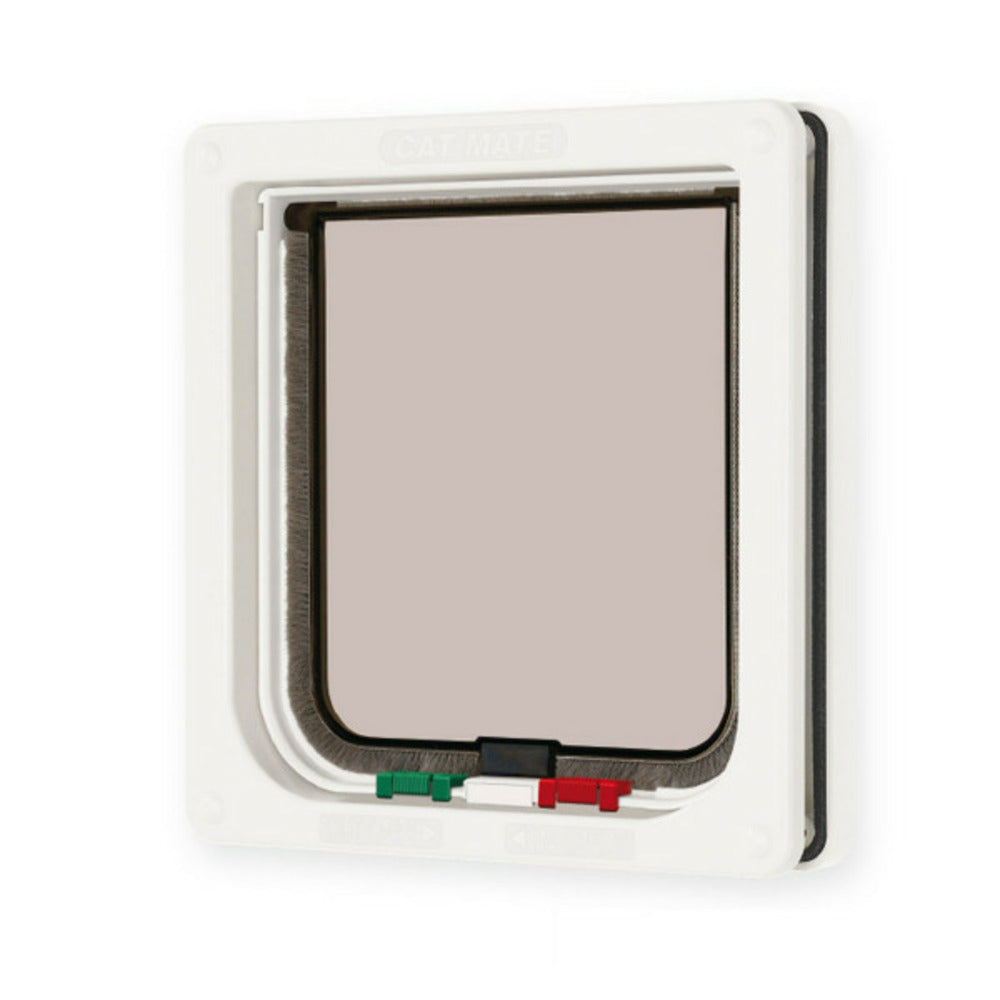 PET MATE Porte Blanc Carré 15 X 15 Cm Chatière