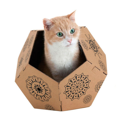  Jouet Pour Chats Tiger Marron Caisse Carton (45 X 47 X 38 Cm)