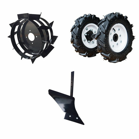  Pack Charrue Monosoc, Roues Agraires Et Fer Lea Pour Motobineuse Et Motoculteur