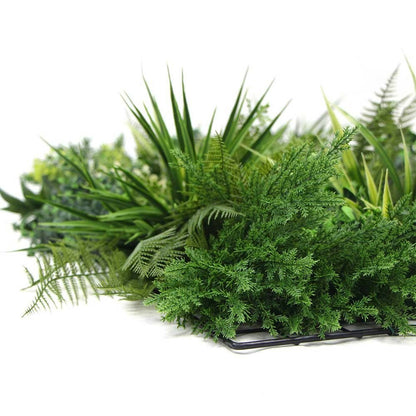  Mur Végétal Artificiel Premium City 1 - 10 Plantes - 1m X 1m