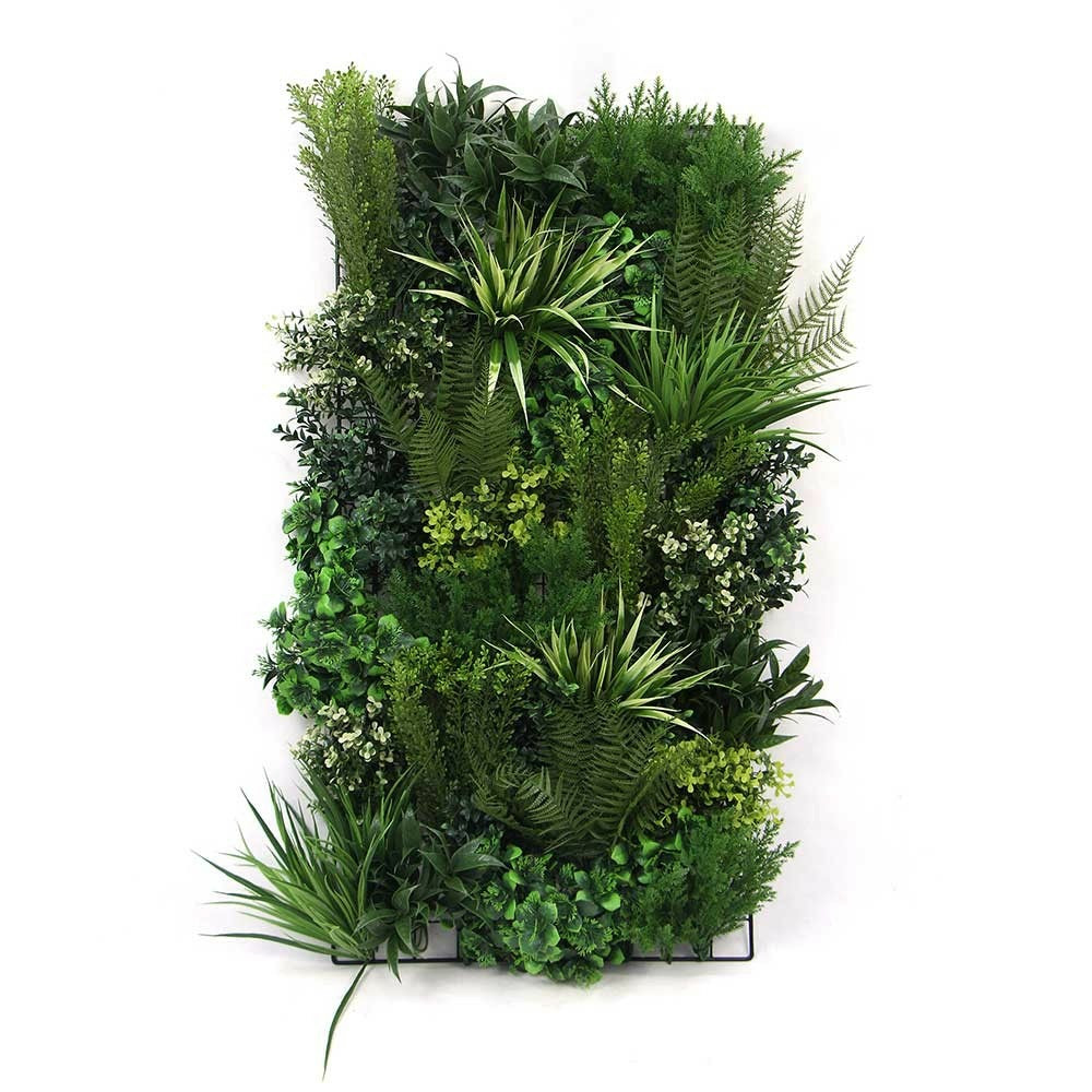  Mur Végétal Artificiel Premium City 1 - 10 Plantes - 1m X 1m