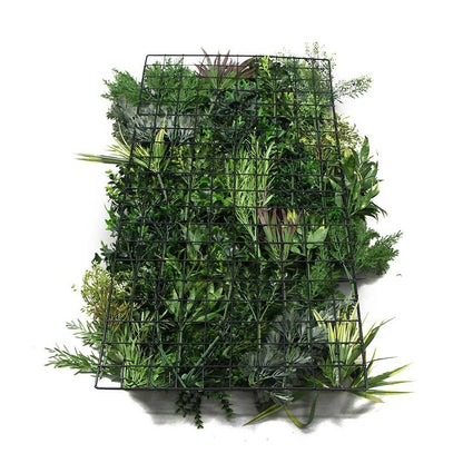  Mur Végétal Artificiel Premium City 2 - 12 Plantes - 1m X 1m