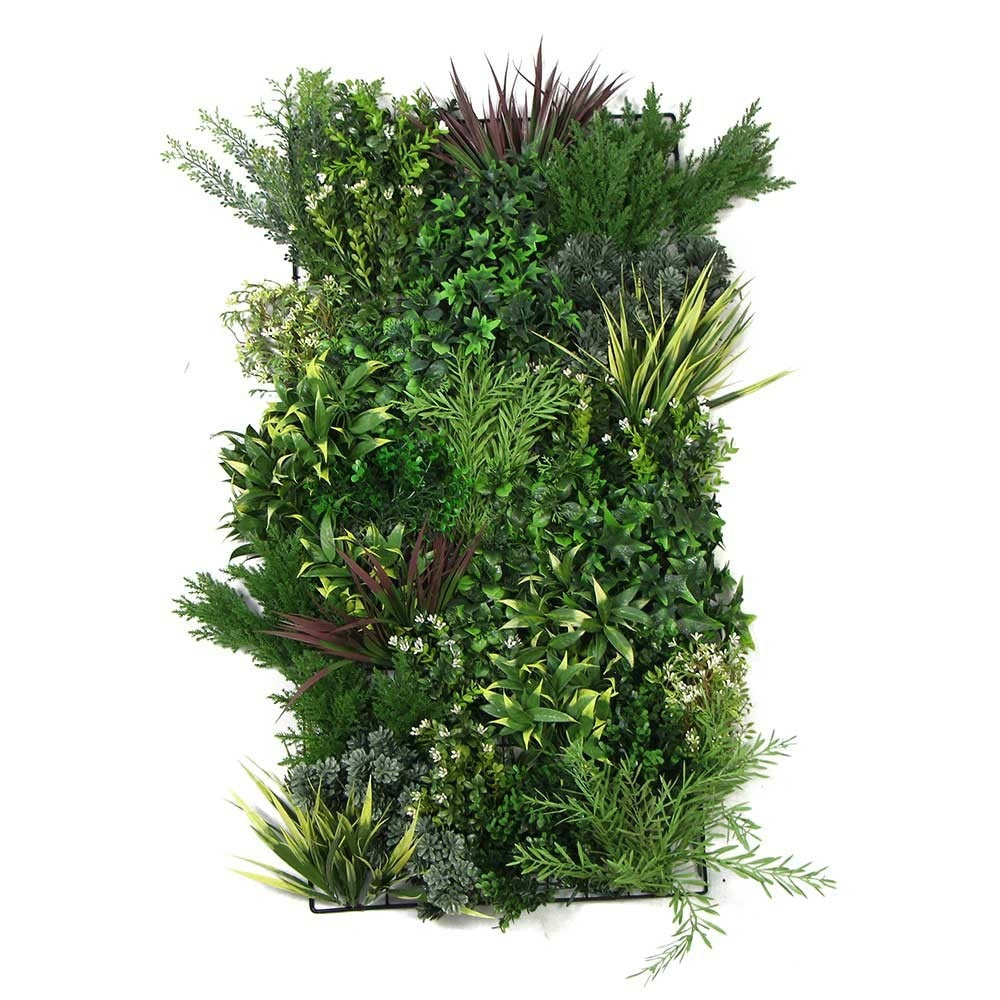  Mur Végétal Artificiel Premium City 2 - 12 Plantes - 1m X 1m