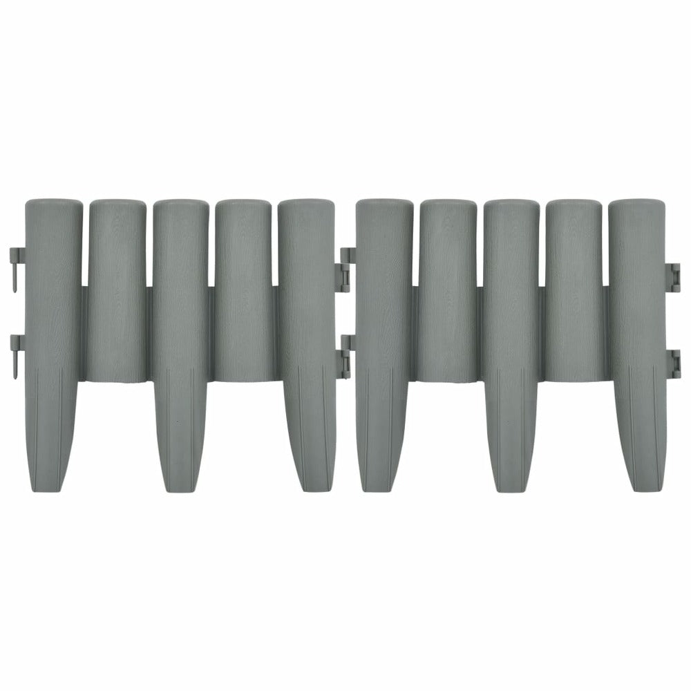 VIDAXL Bordures De Pelouse 36 Pcs Gris 10 M Pp