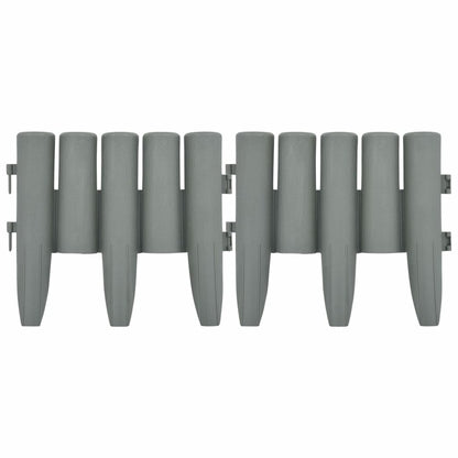 VIDAXL Bordures De Pelouse 36 Pcs Gris 10 M Pp