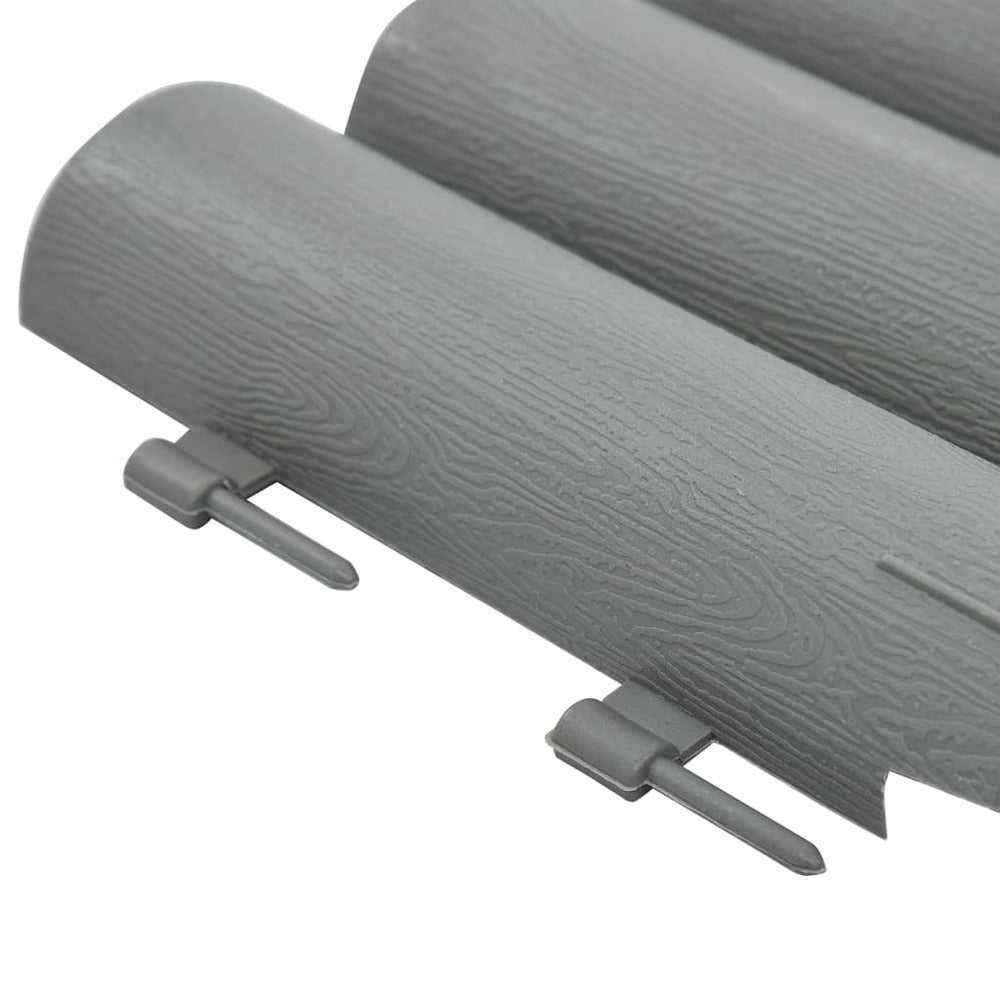 VIDAXL Bordures De Pelouse 36 Pcs Gris 10 M Pp