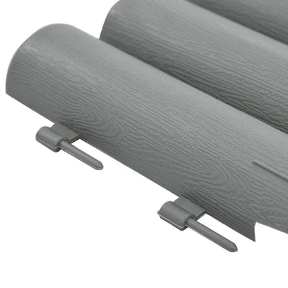 VIDAXL Bordures De Pelouse 36 Pcs Gris 10 M Pp