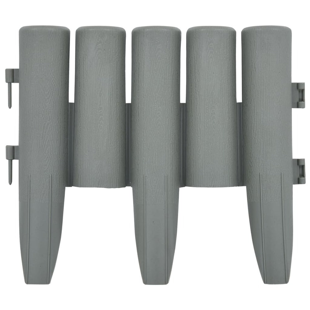 VIDAXL Bordures De Pelouse 36 Pcs Gris 10 M Pp