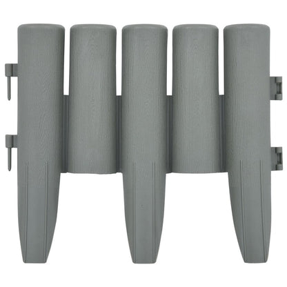 VIDAXL Bordures De Pelouse 36 Pcs Gris 10 M Pp