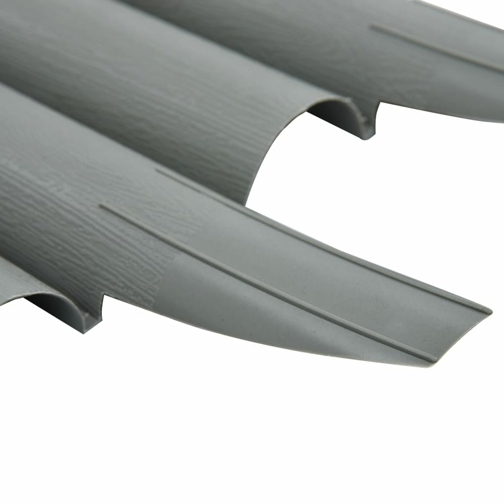 VIDAXL Bordures De Pelouse 36 Pcs Gris 10 M Pp