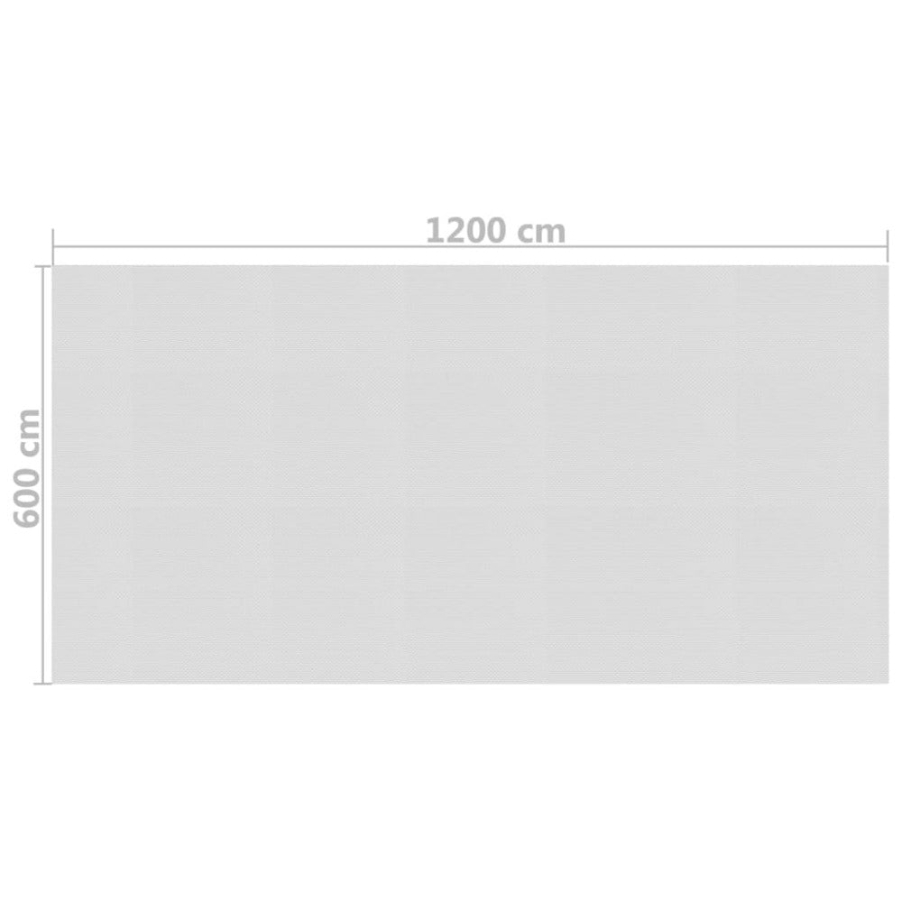 VIDAXL Film Solaire De Piscine Flottant Pe 1200x600 Cm Gris