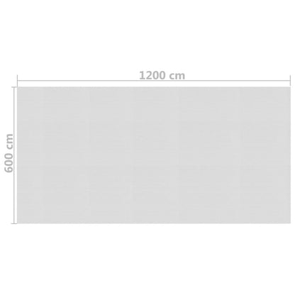 VIDAXL Film Solaire De Piscine Flottant Pe 1200x600 Cm Gris