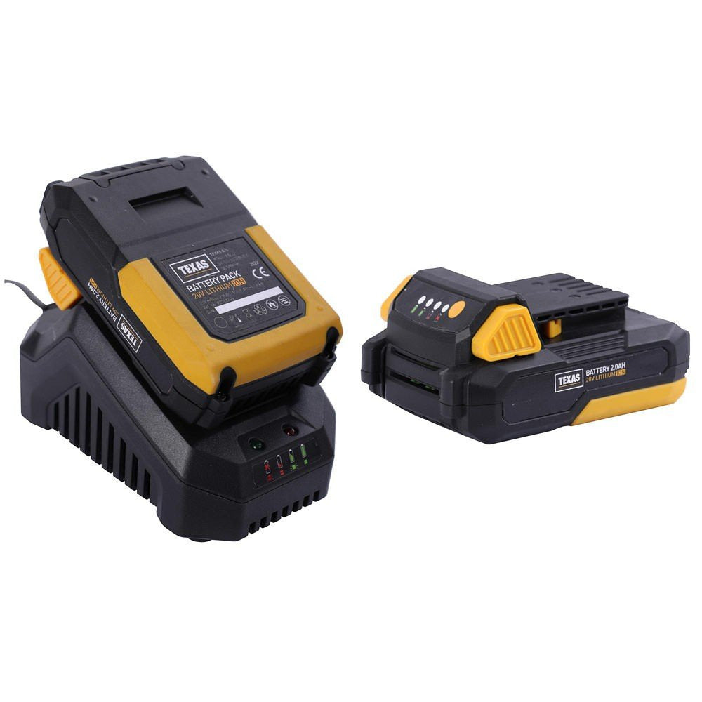  Tondeuse Gazon 2 Batteries 20v 2ah Lame 33cm Bac 35l Texas Lmx2033