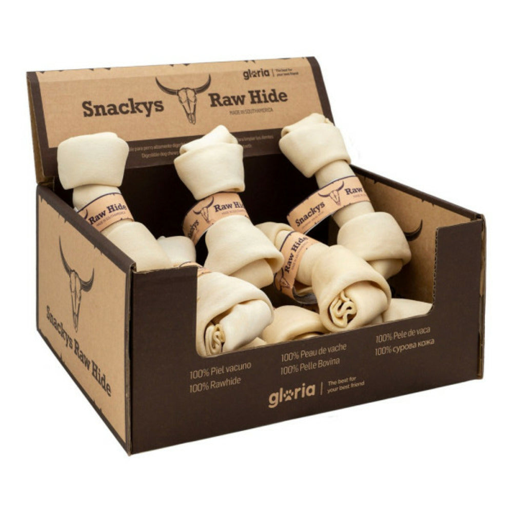 Gloria Snack Pour Chiens Snackys Rawhide 15-17 Cm Nœud 10 Unités