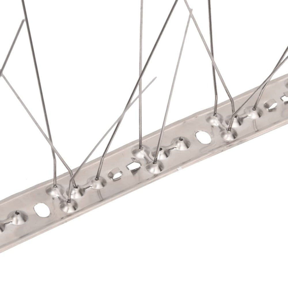 VIDAXL Ensemble De 6 Pointes à 5 Rangées Contre Oiseaux Inox 3 M
