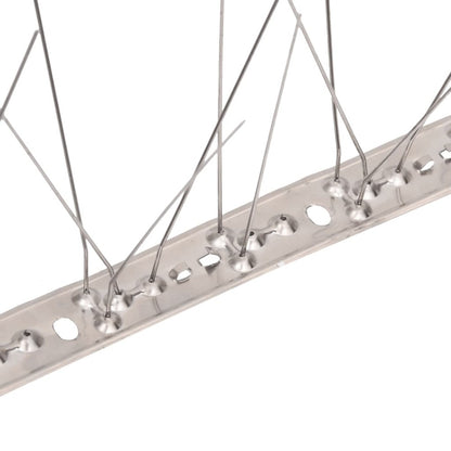 VIDAXL Ensemble De 6 Pointes à 5 Rangées Contre Oiseaux Inox 3 M